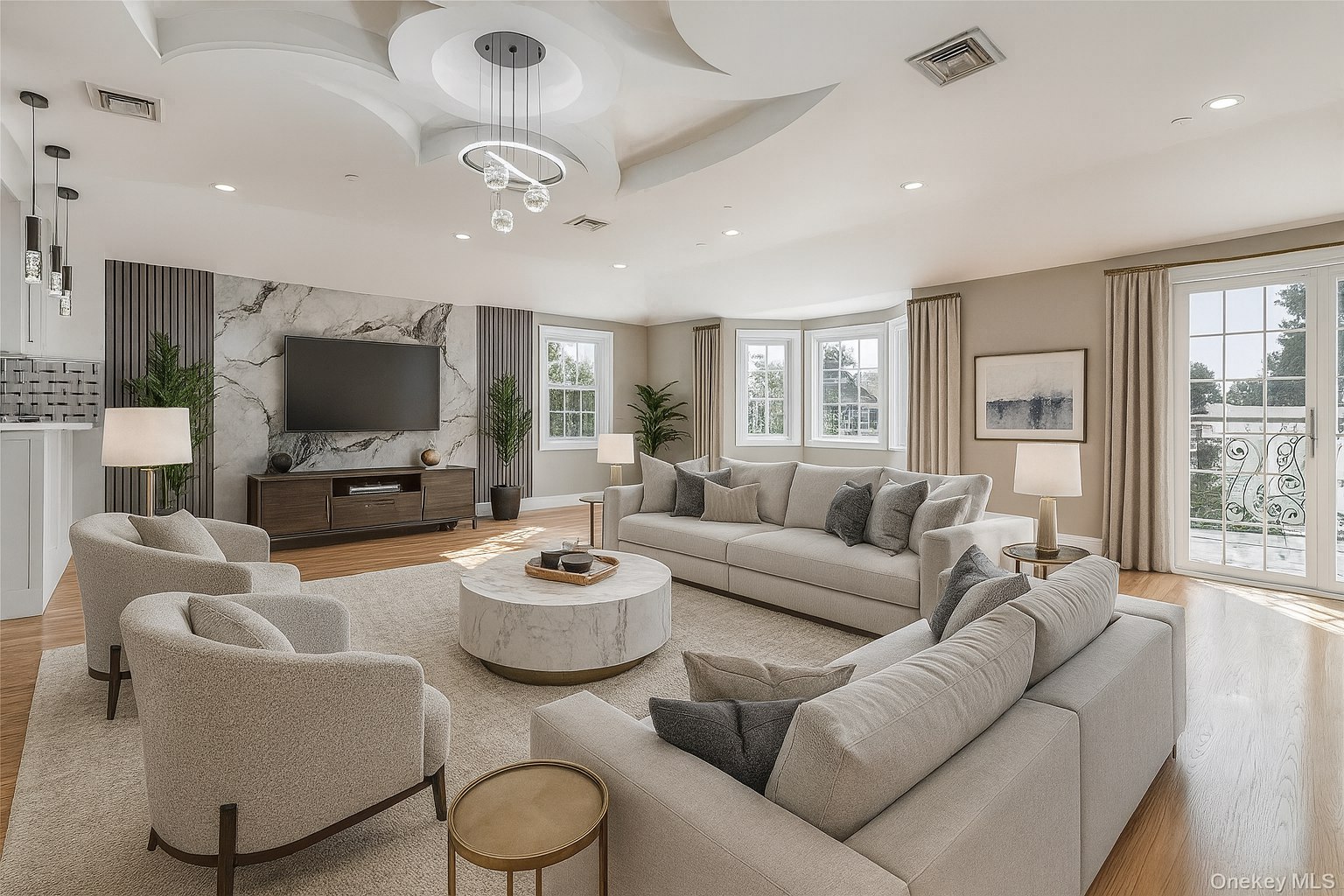 Furnished room after virtual staging