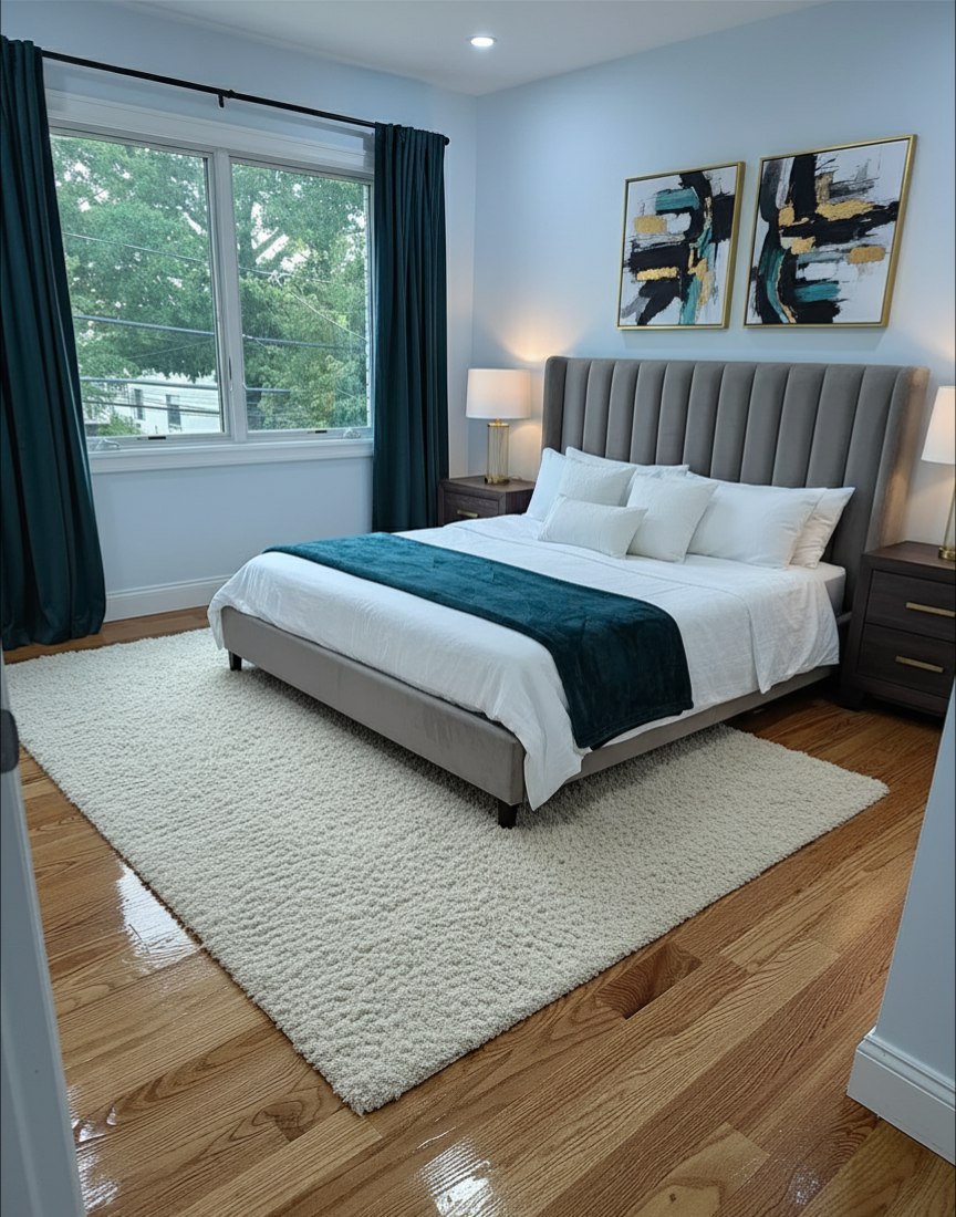 Furnished bedroom after virtual staging