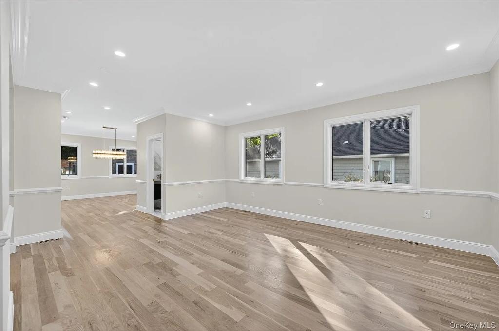 Empty living room before virtual staging